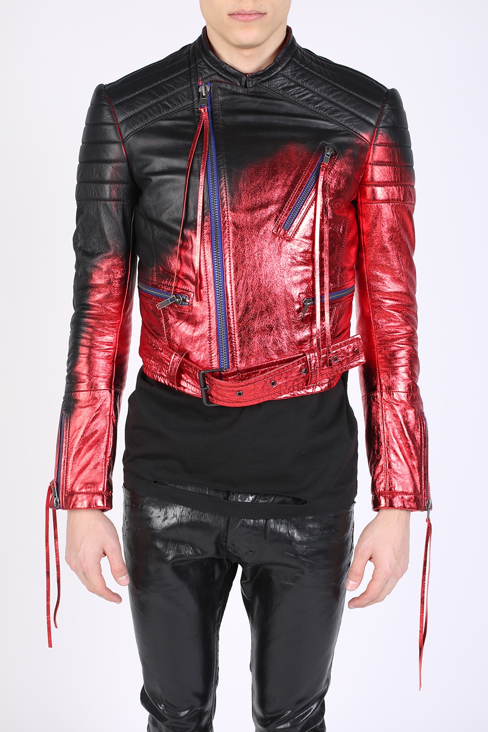 红色Adorned leather jacket Haider Ackermann - Vitkac 中国